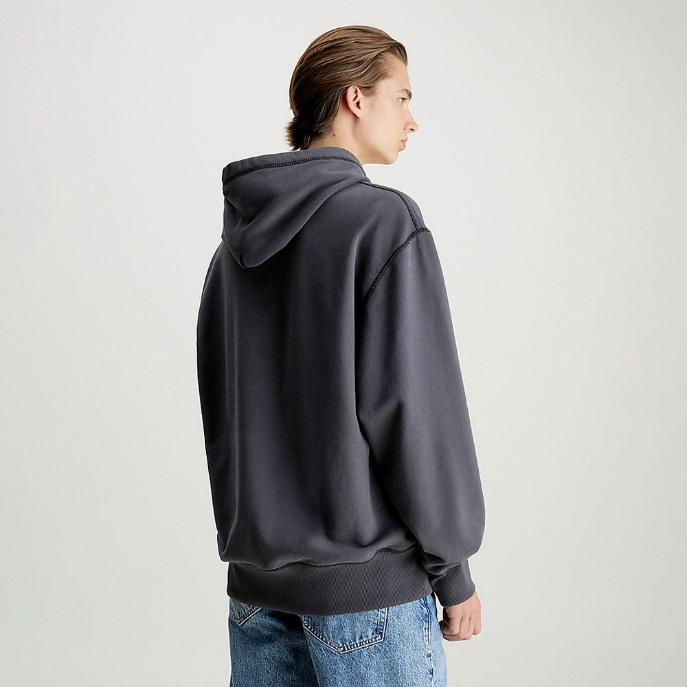 Wash Monologo Hoodie - Washed Black