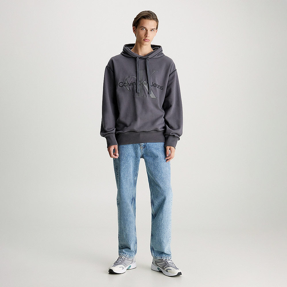 Wash Monologo Hoodie - Washed Black