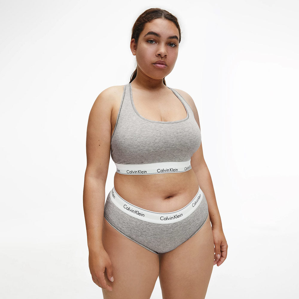 CALVIN KLEIN Women's Plus SizeHipster Panty Grey Heather