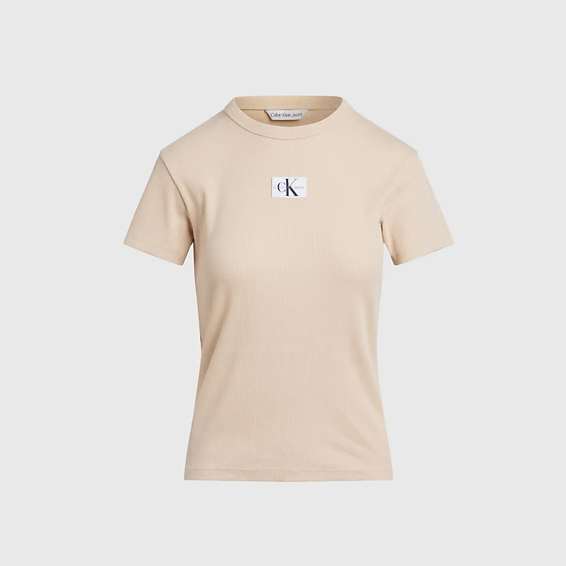 Regular Rib T-Shirt - Sand