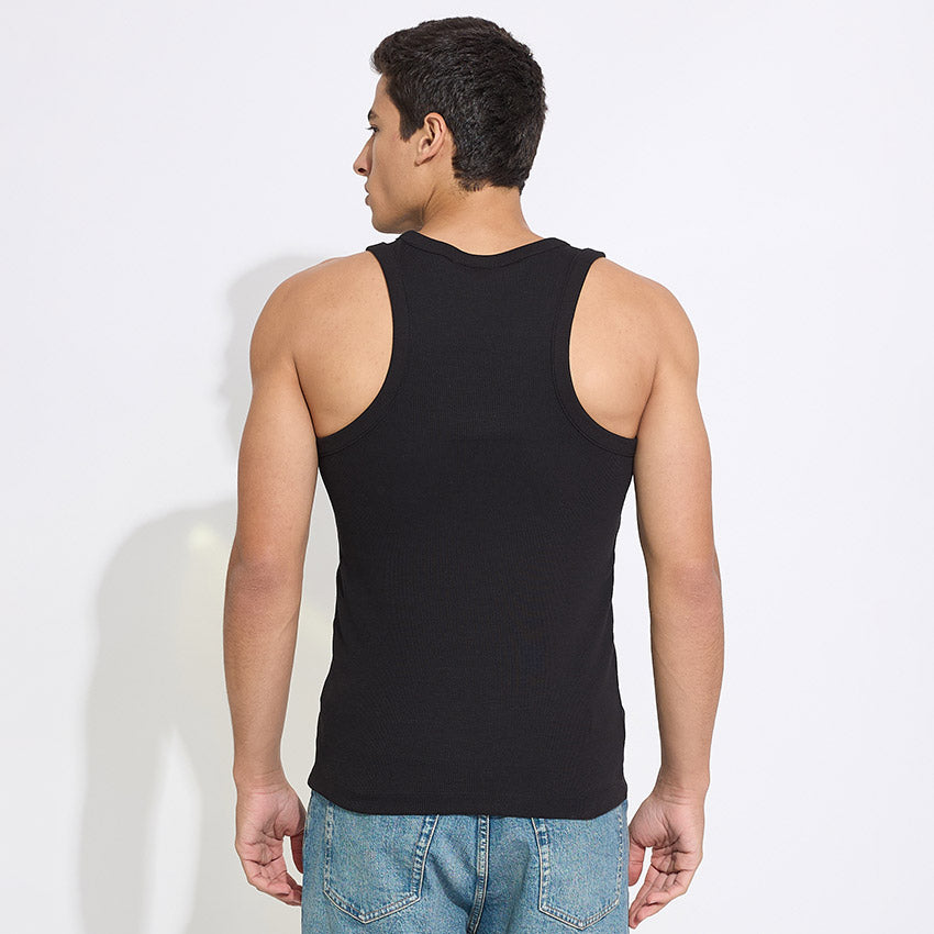 Woven Tank Top - Black