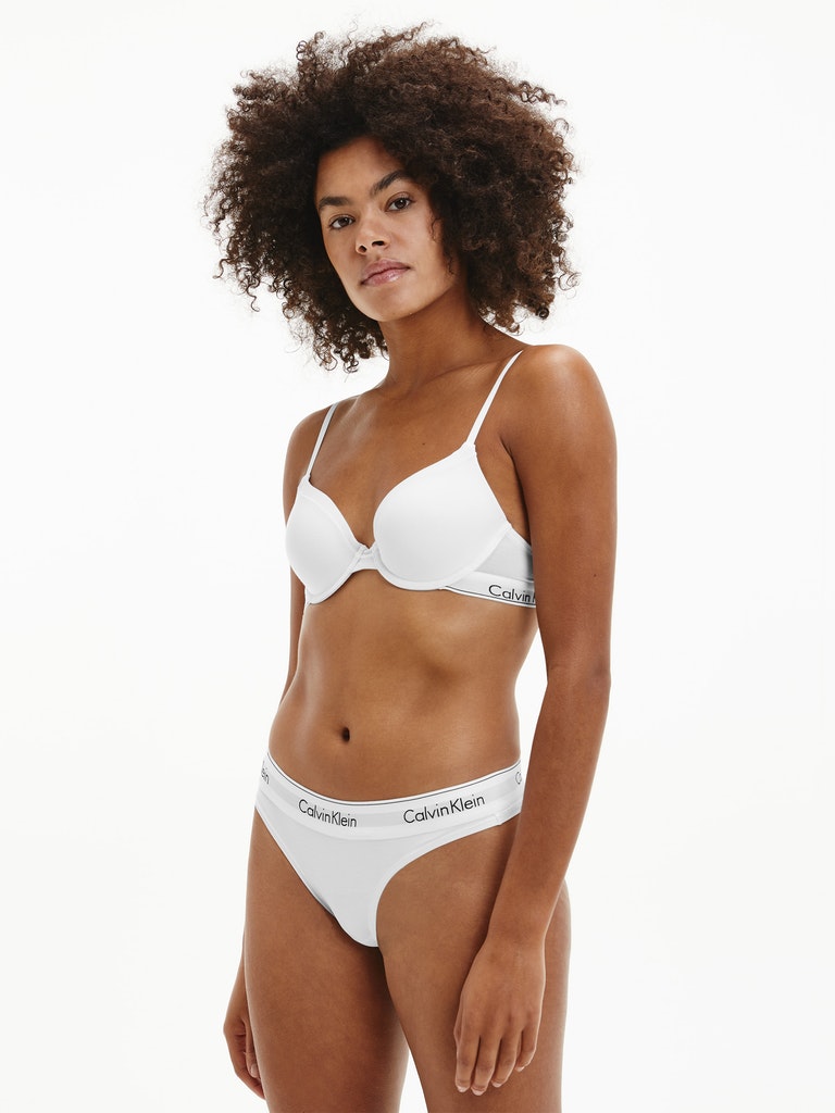 Modern Cotton Thong - White