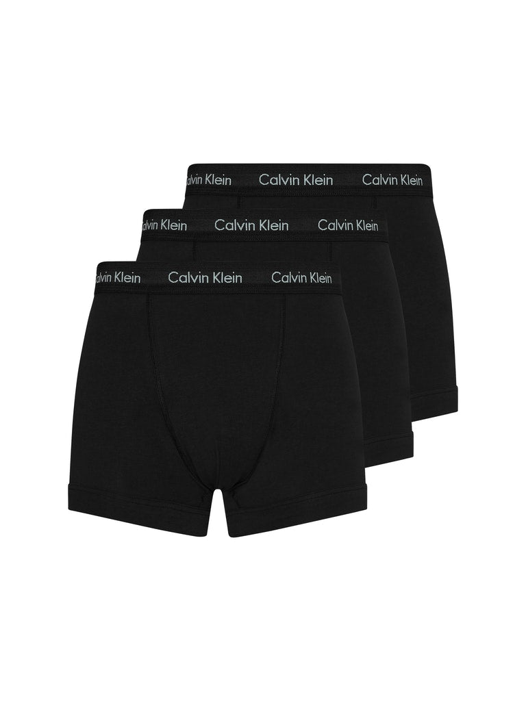 CK 3 Pack All Black Trunks Cotton Stretch