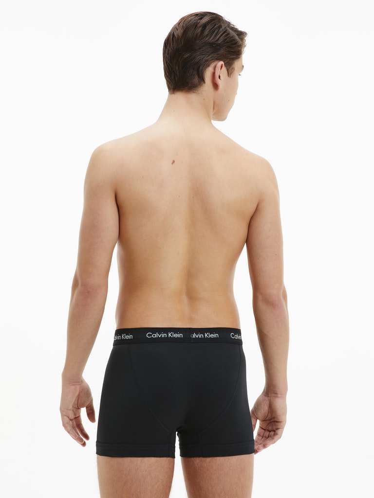 CK 3 Pack All Black Trunks Cotton Stretch