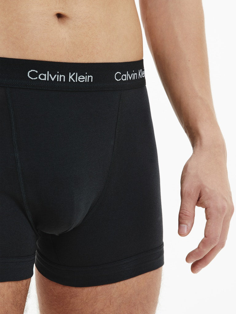 CK 3 Pack All Black Trunks Cotton Stretch