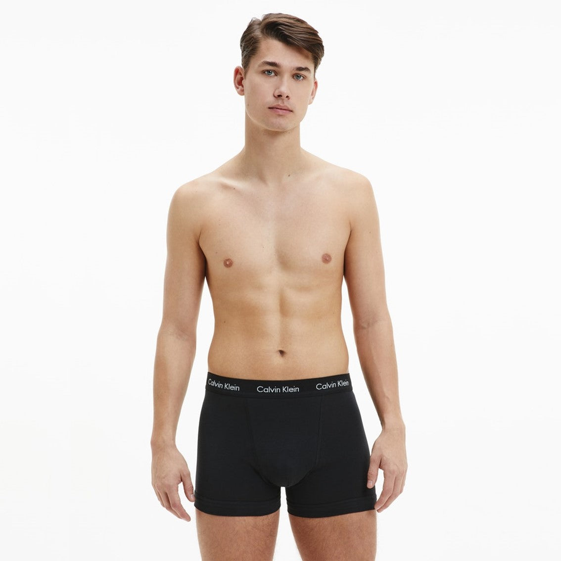 CK 3 Pack All Black Trunks Cotton Stretch