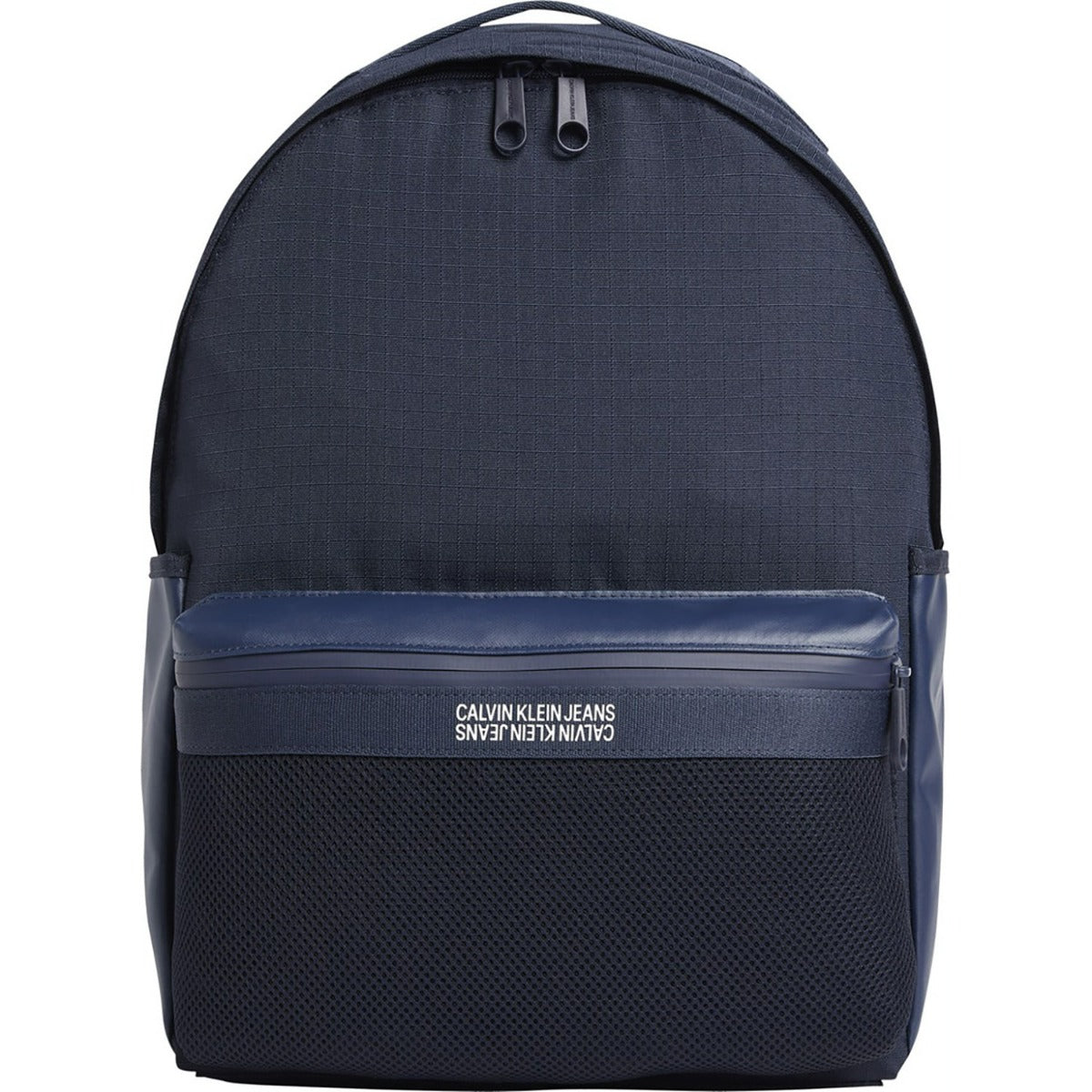 CK Round Backpack Utility Grid Campus Navy