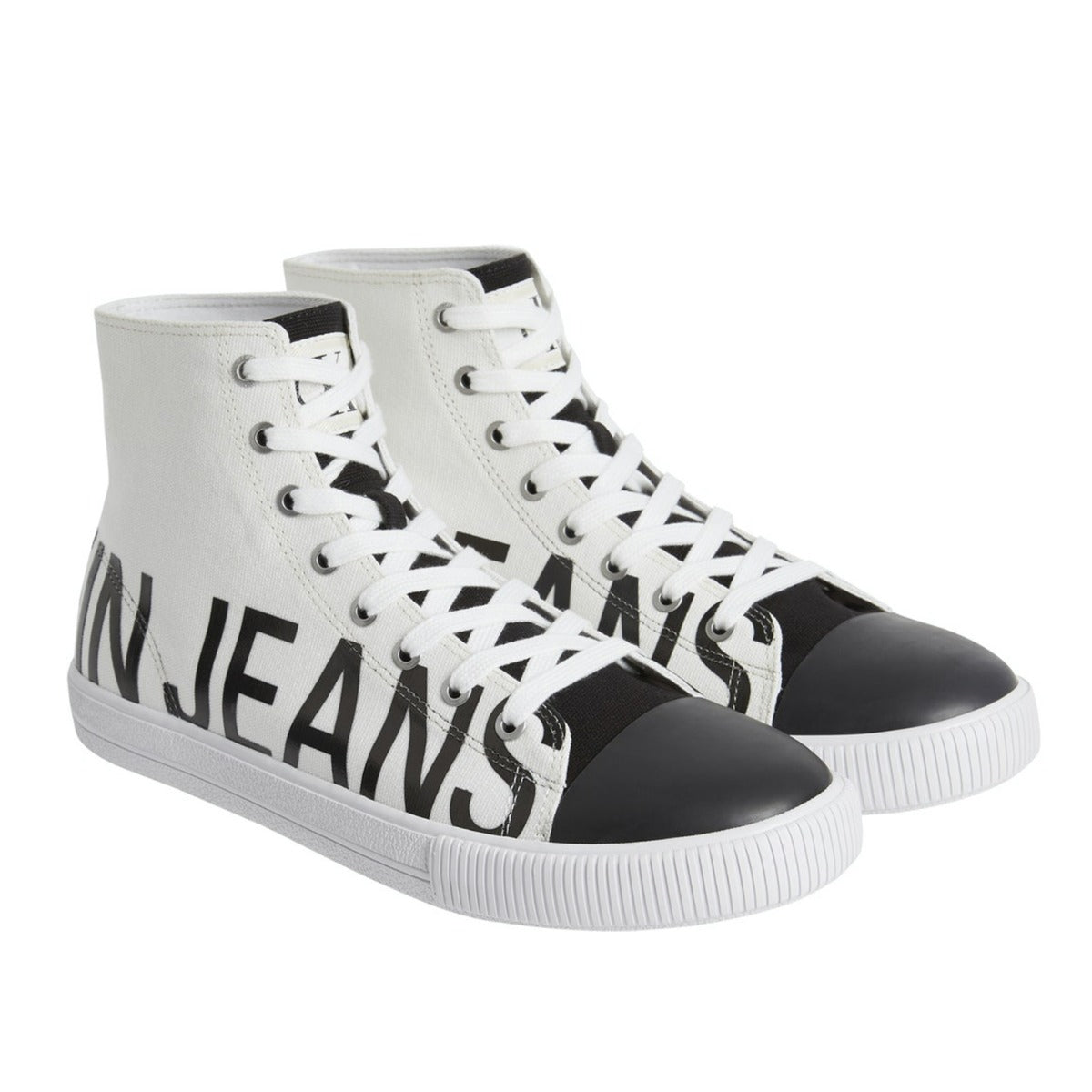 CK Men High Top Trainer White