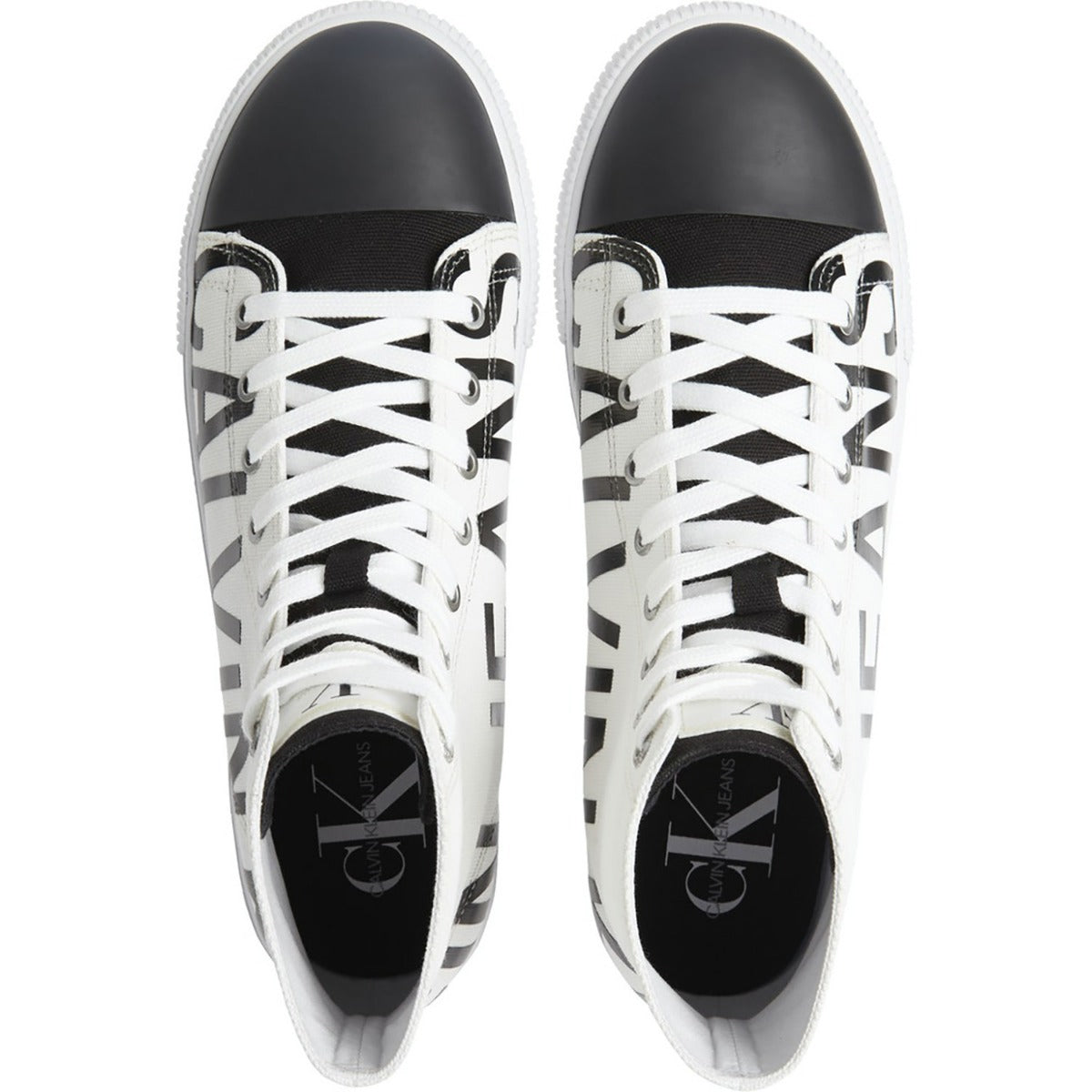 CK Men High Top Trainer White