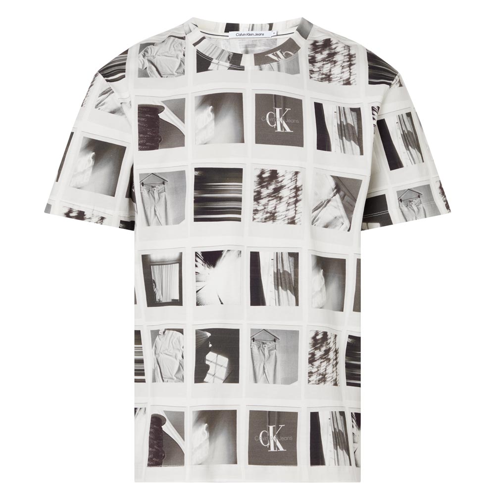 Polaroid All Over Print Cotton T-Shirt - Off White