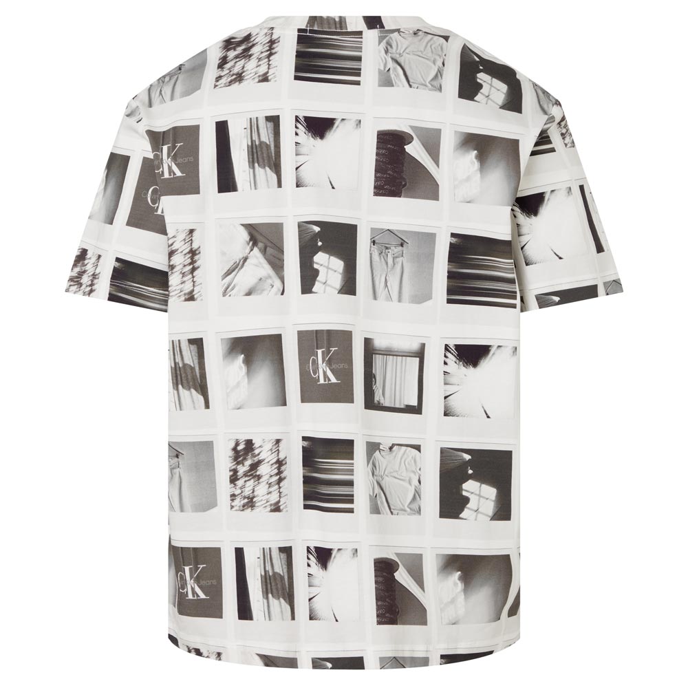 Polaroid All Over Print Cotton T-Shirt - Off White