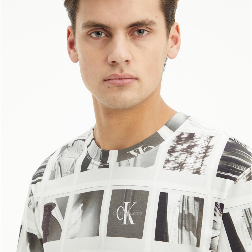 Polaroid All Over Print Cotton T-Shirt - Off White