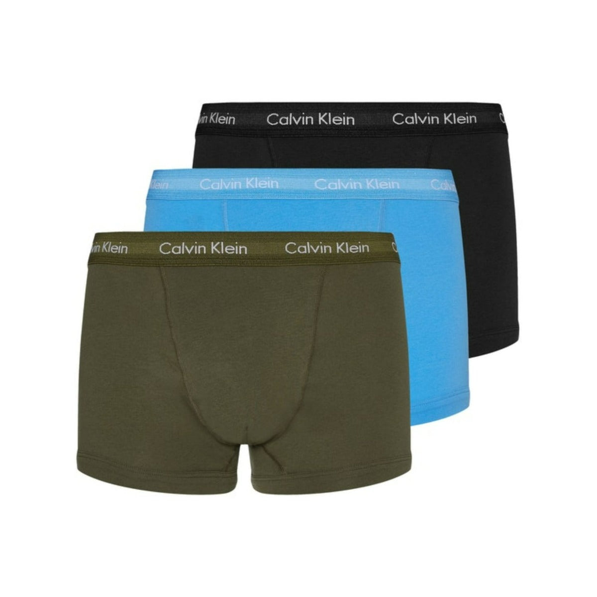 3 Pack Cotton Stretch Trunks Green Multi