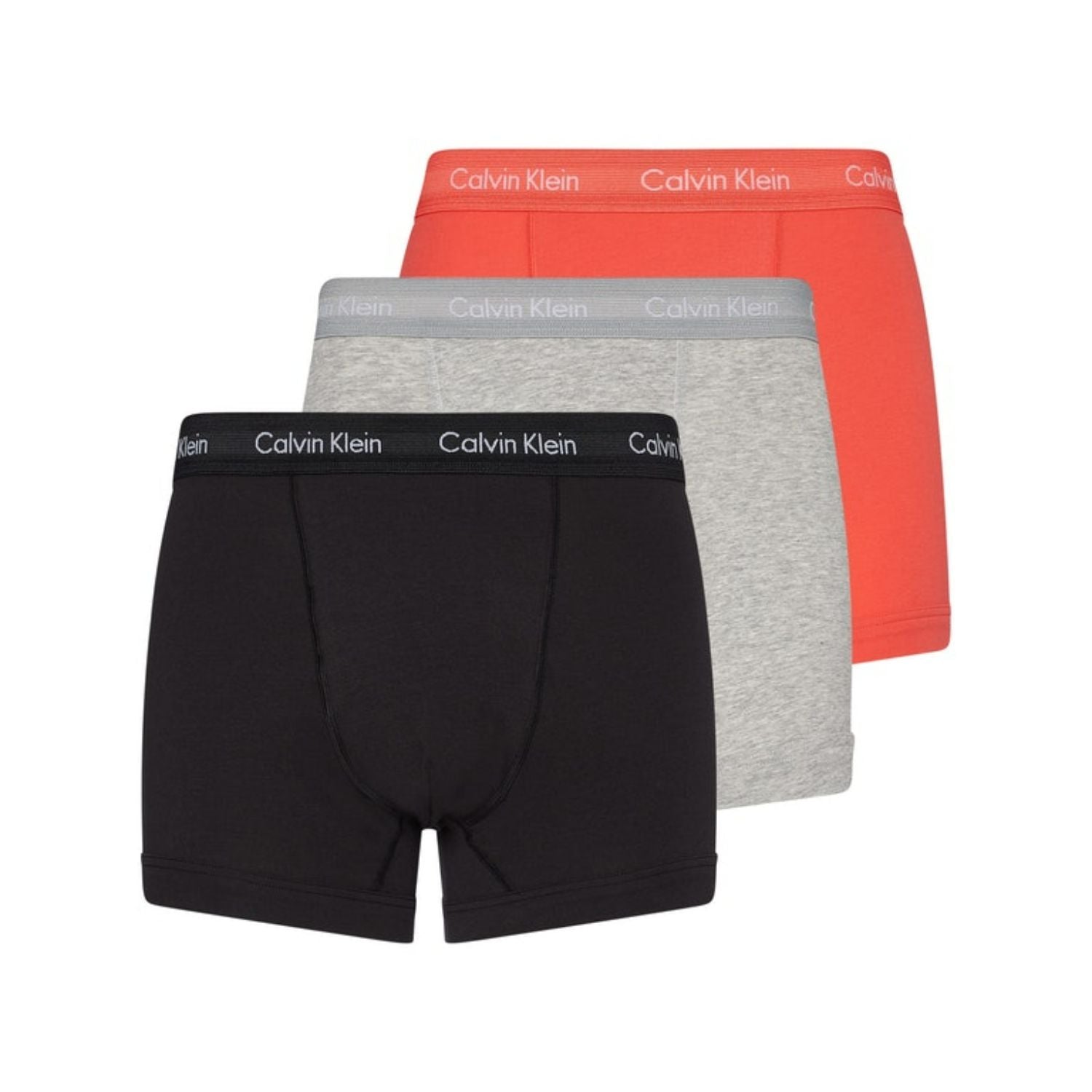 CK 3 Pack Cotton Stretch Trunks Coral Multi