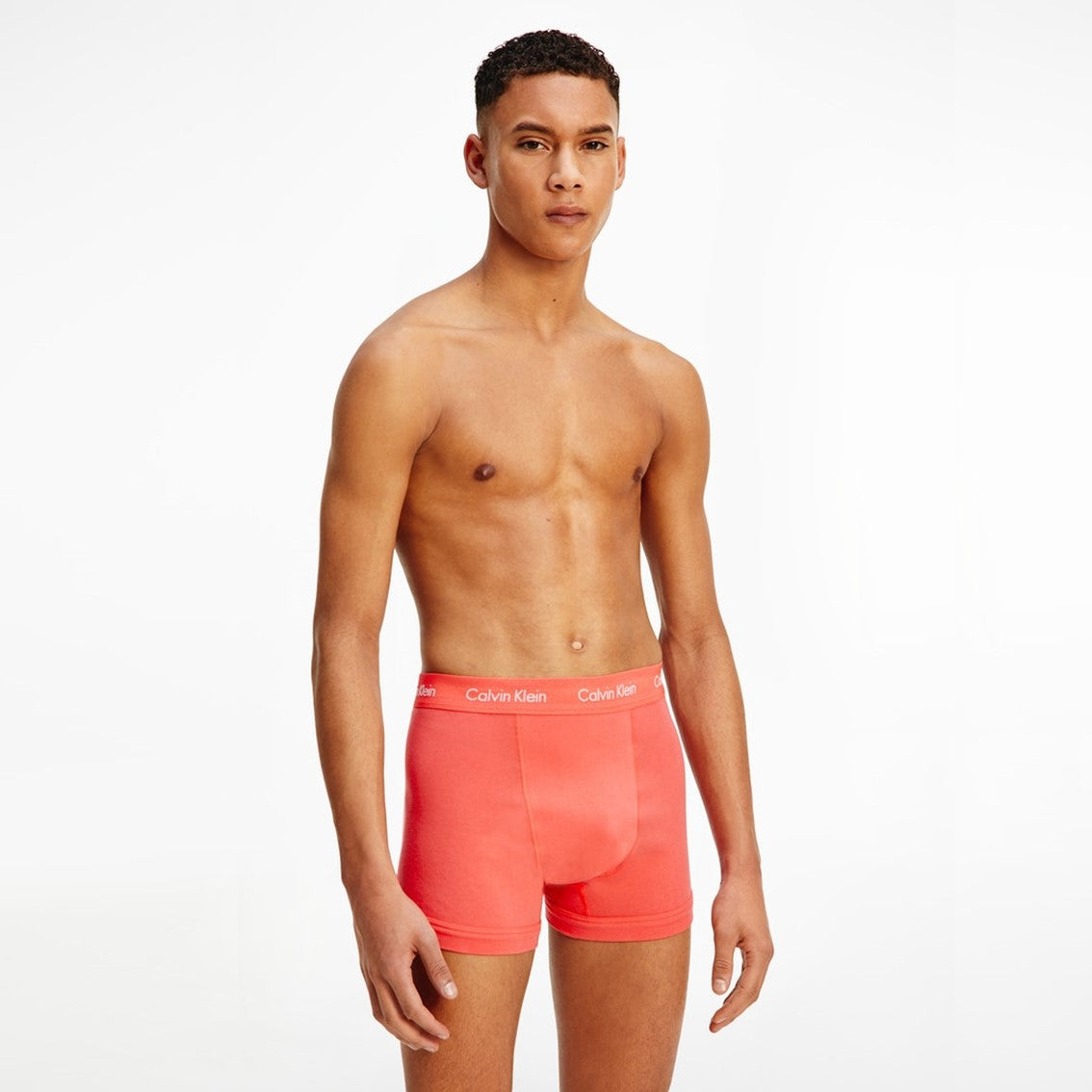 CK 3 Pack Cotton Stretch Trunks Coral Multi