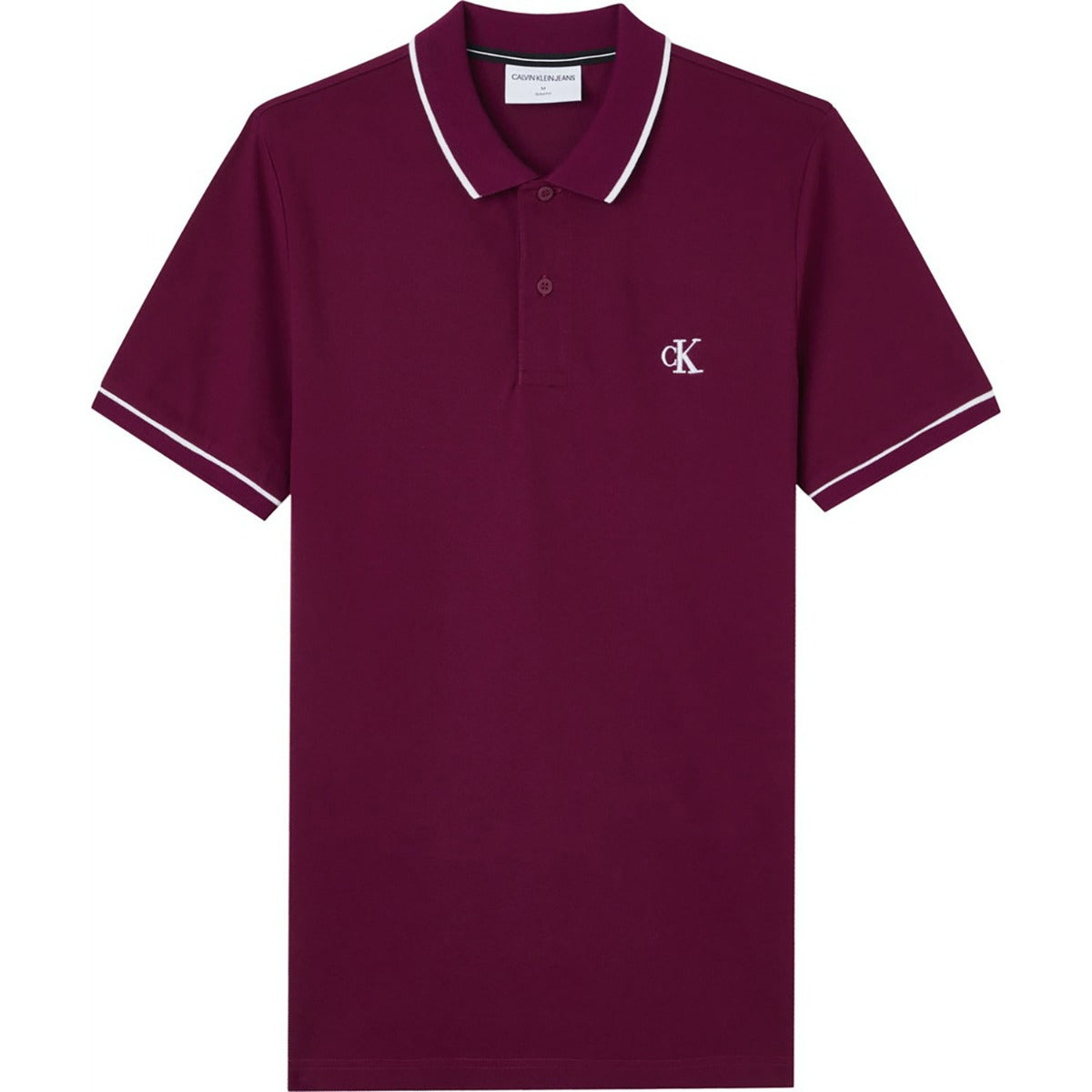 CK Slim Polo Shirt Organic Burgundy