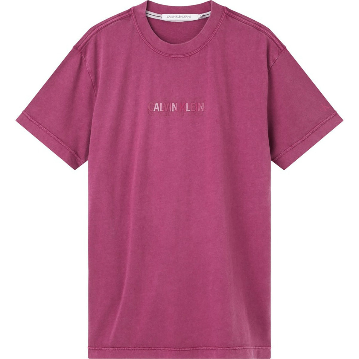 CK Washed Logo Tee Burgundy