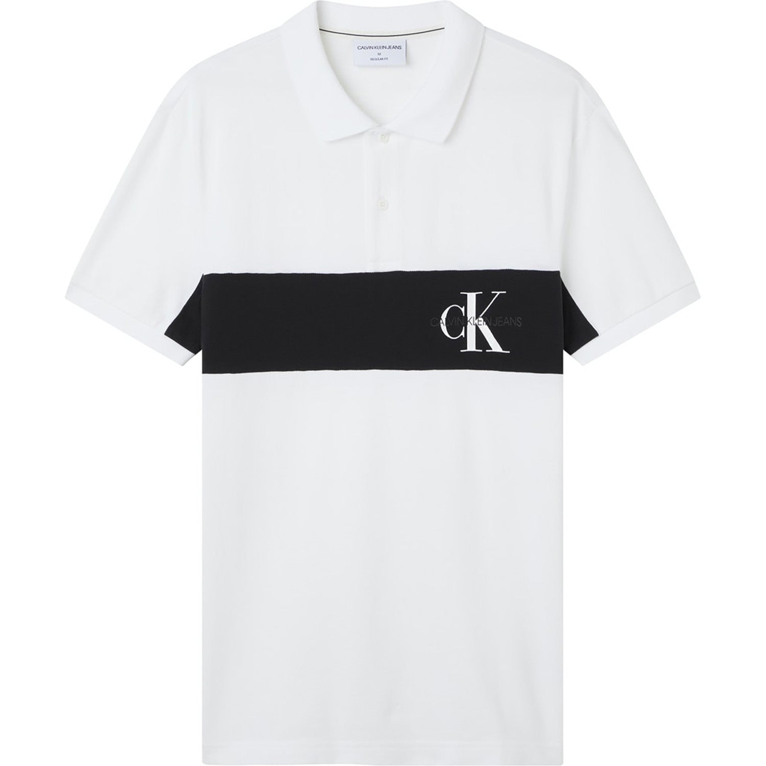 CK Colour Block Polo Shirt White