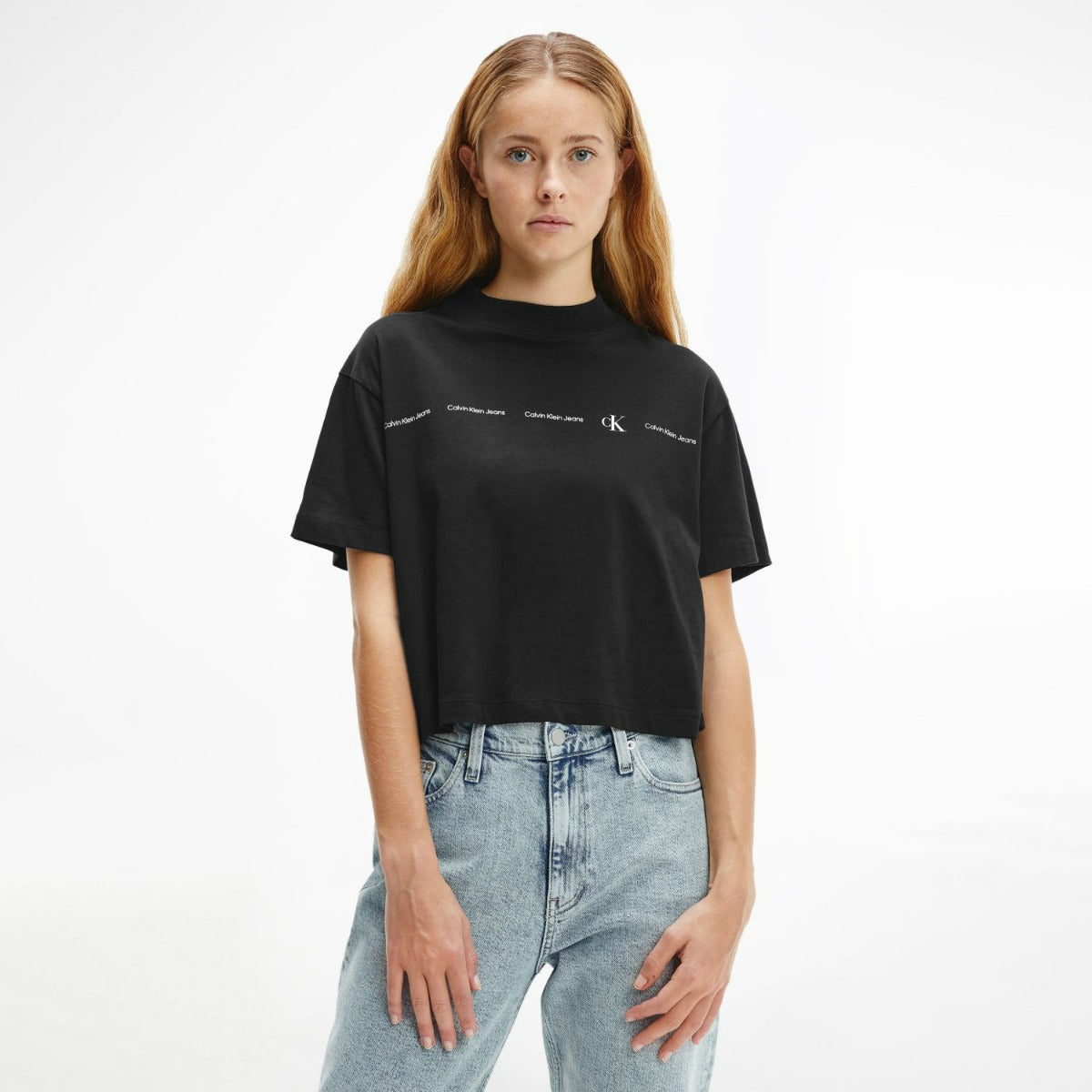 Relaxed Repeat Logo T-shirt Black