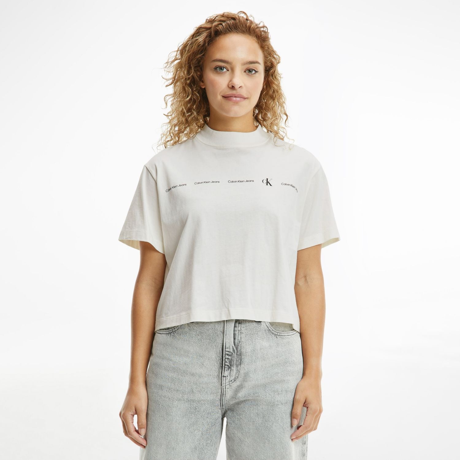 Relaxed Repeat Logo T-shirt Off White