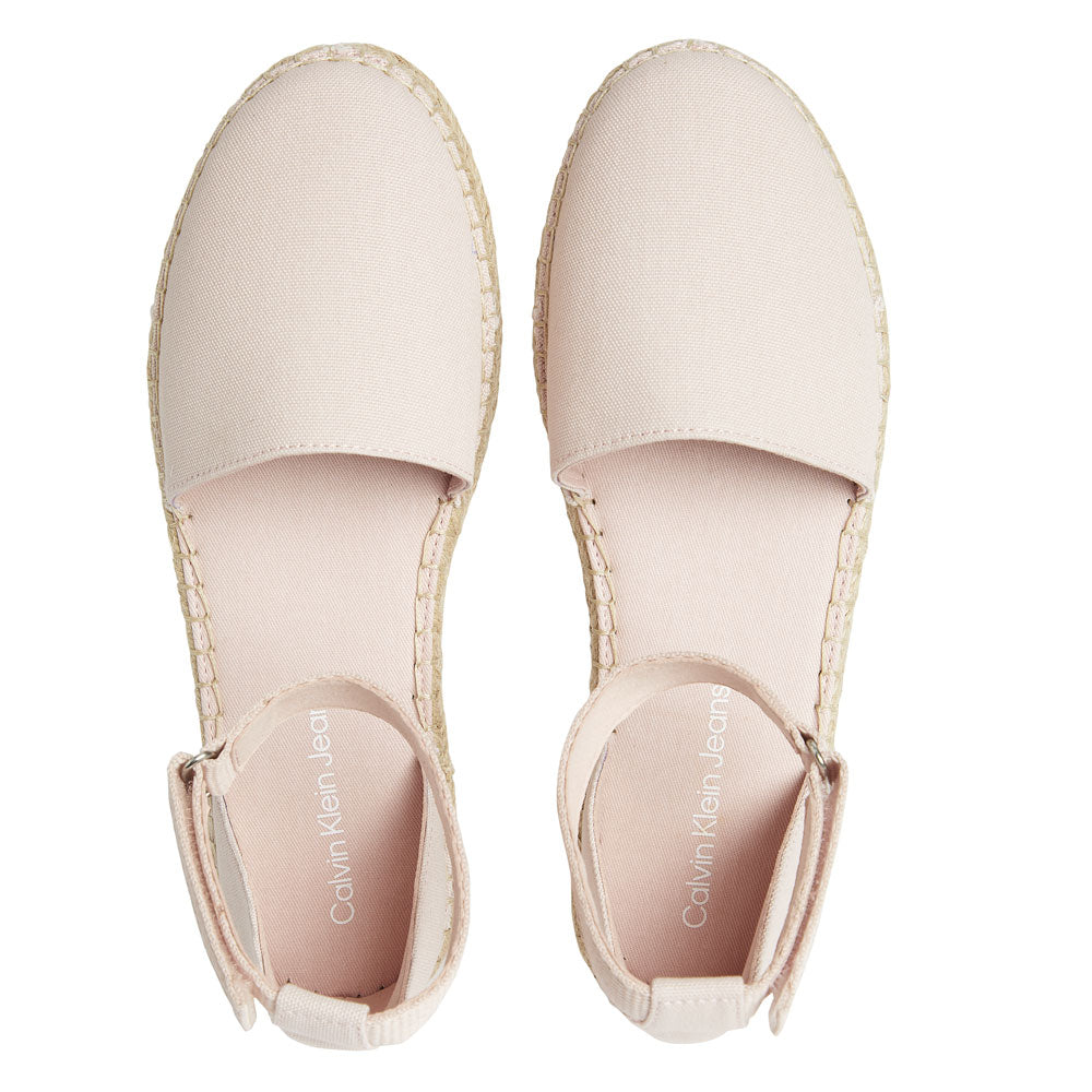 Ankle Espadrilles Cotton Slip On - Blush