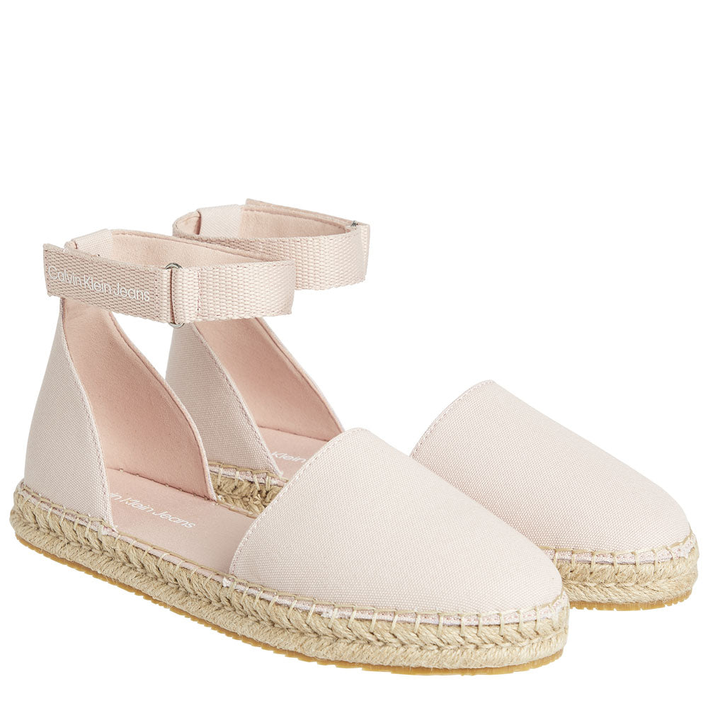 Ankle Espadrilles Cotton Slip On - Blush