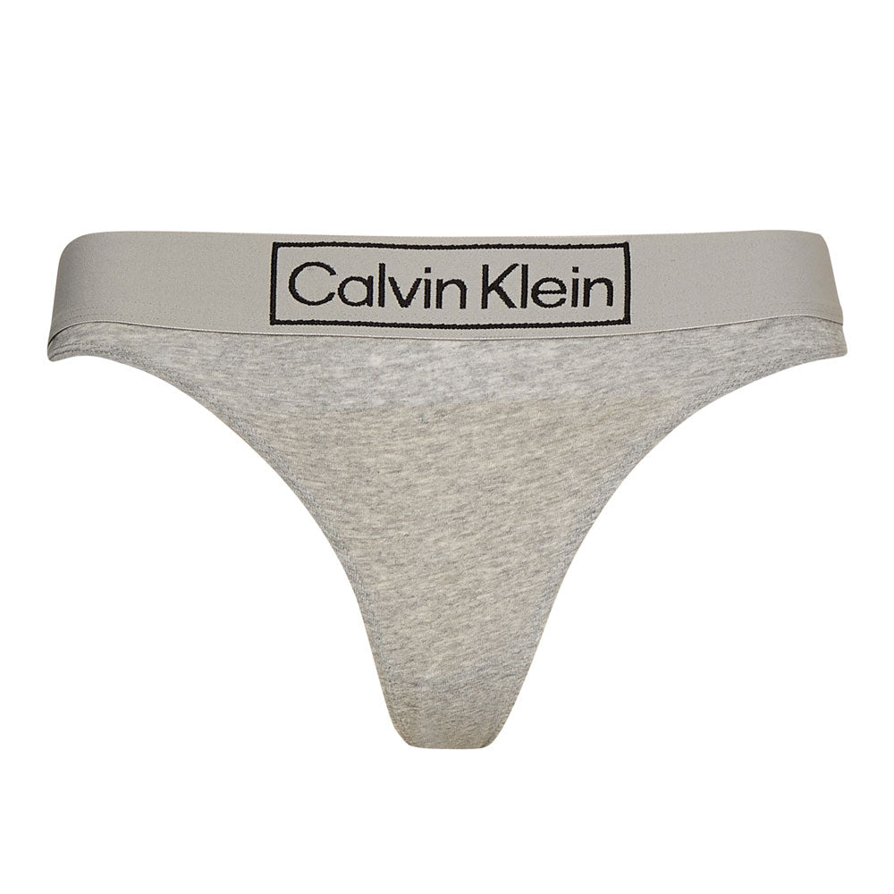Cotton Stretch Medium Rise Bikini Bottom - Grey