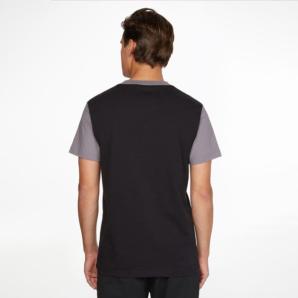 Colorblock Cotton T-Shirt - Black