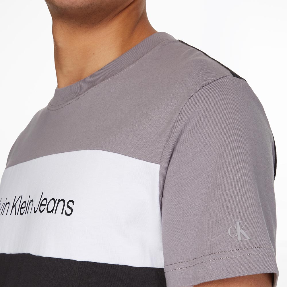 Colorblock Cotton T-Shirt - Black
