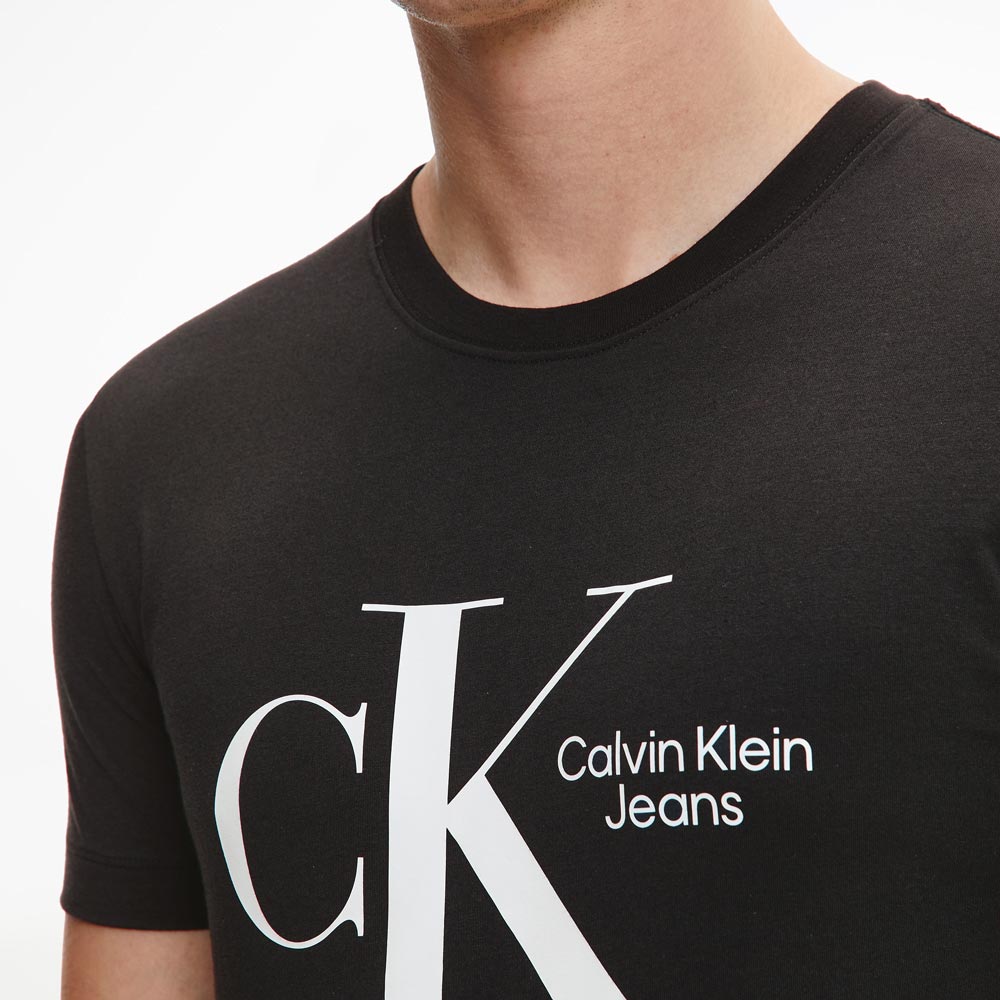 Dynamic Center Chest Organic Cotton T-Shirt - Black