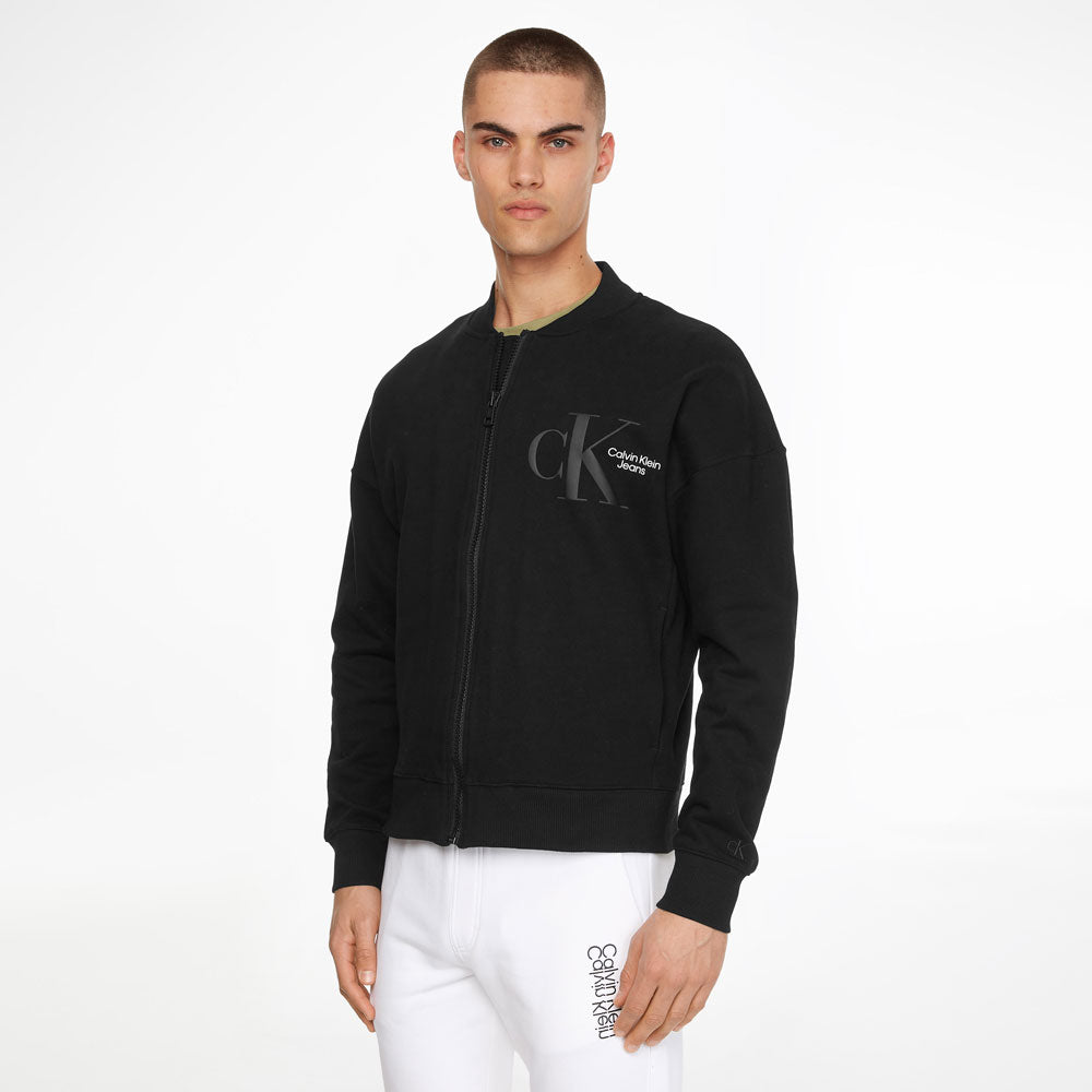 Dynamic Cotton Bomber Zip Top Jacket - Black