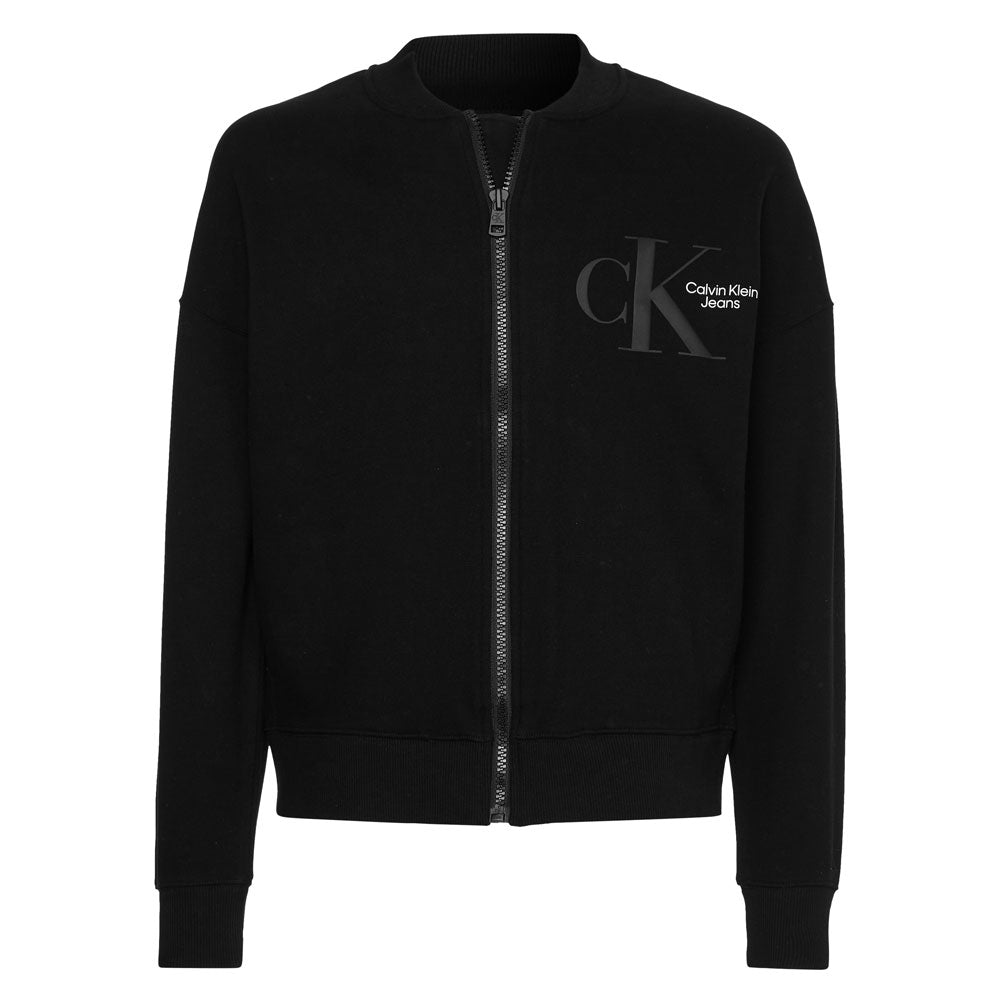 Dynamic Cotton Bomber Zip Top Jacket - Black
