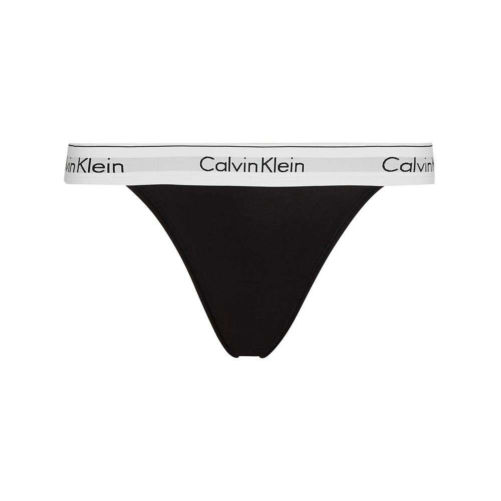 High Leg Tanga Modern Cotton Bikini Brief - Black