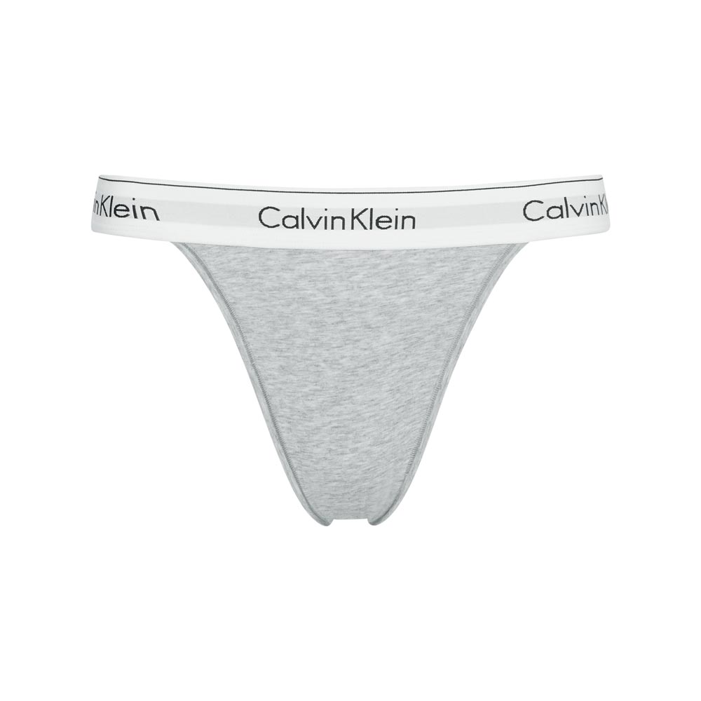 High Leg Tanga Modern Cotton Bikini Brief - Grey Heather