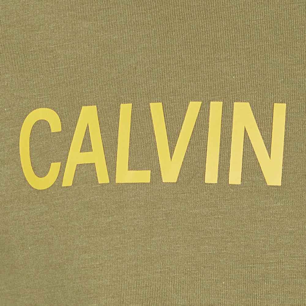 Institutional Logo Slim Short Sleeve Cotton T-Shirt - Olive