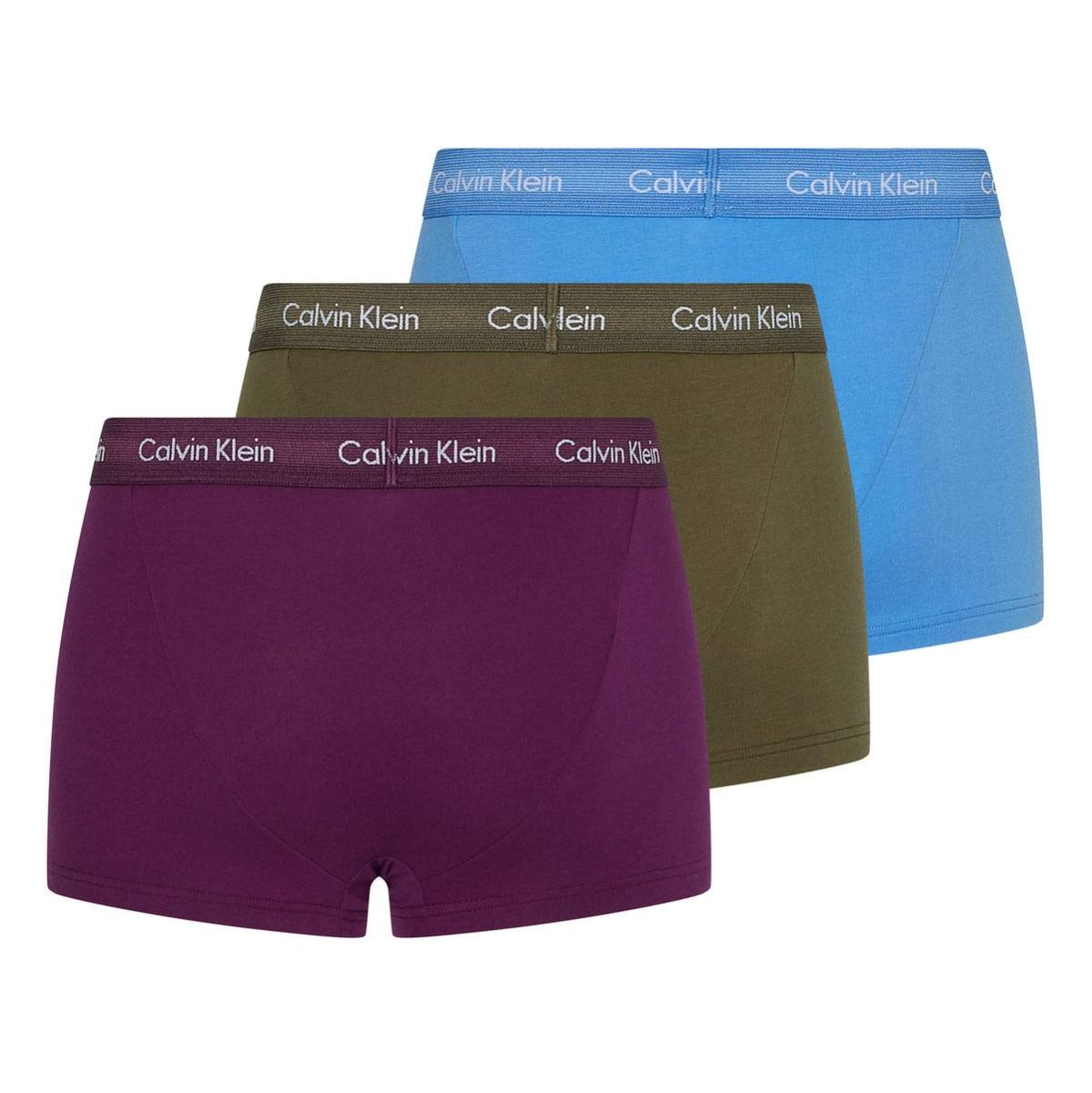 3 Pack Low Rise Cotton Trunks Plum Multi