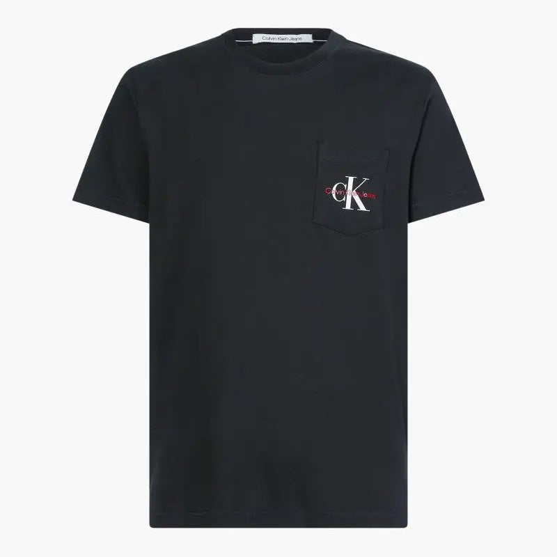 Monogram Logo Pocket Cotton T-shirt - Black