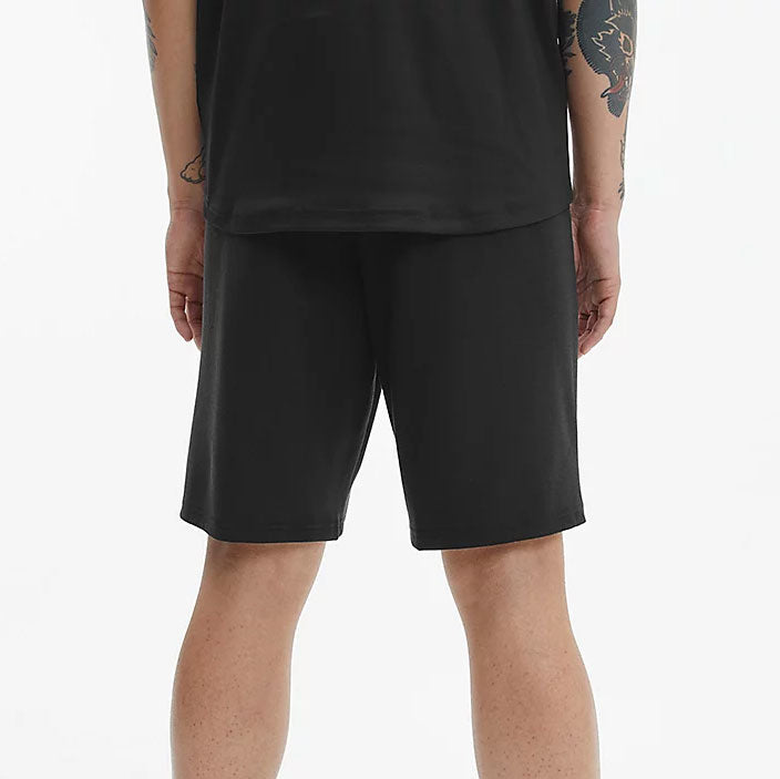 Performance Men's Work Out Woven Gym Shorts With Reflective Logo - Black