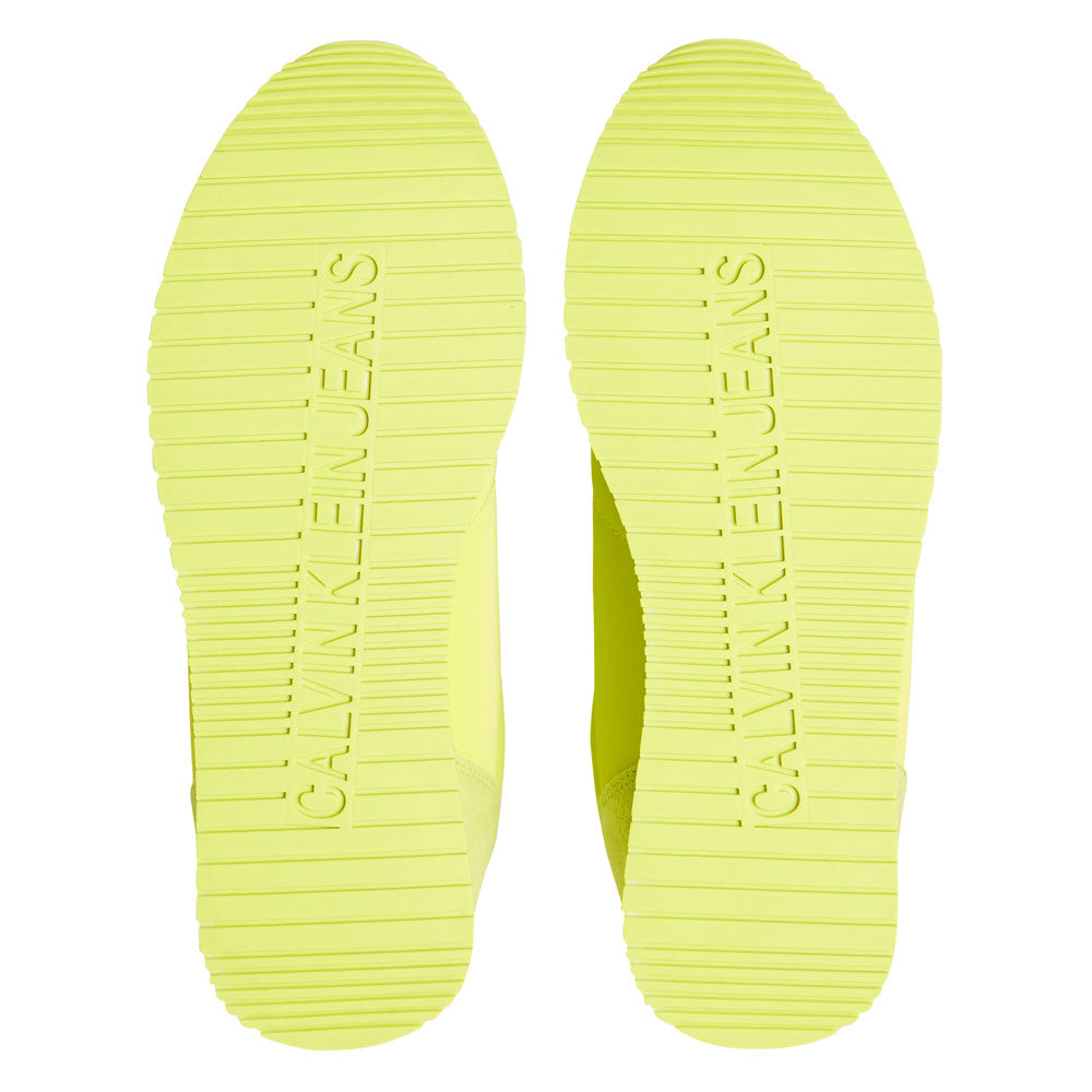 Retro Suede Runner Sneakers - Lime Green