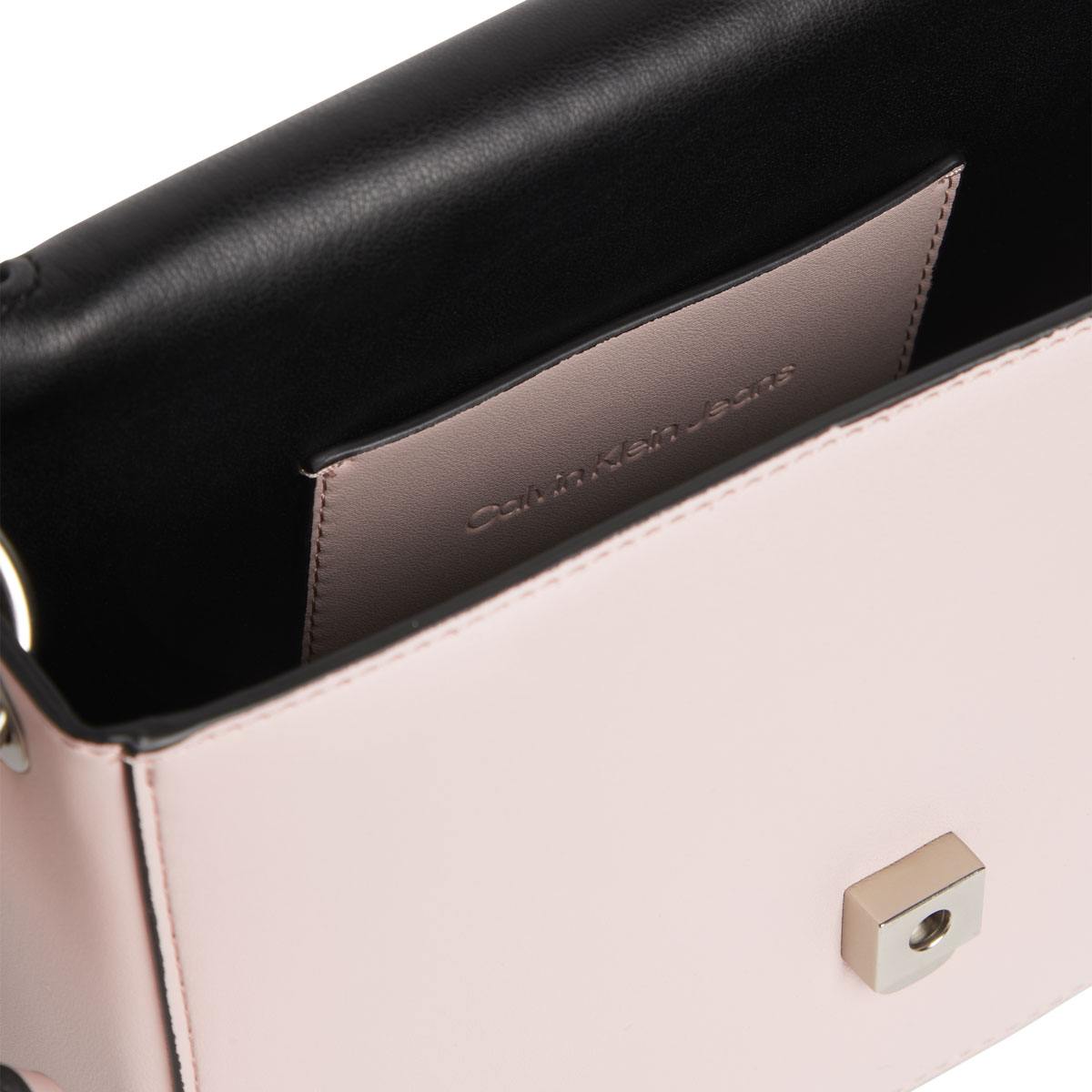 Sculpted Mono Boxy Flap Crossbody Blush