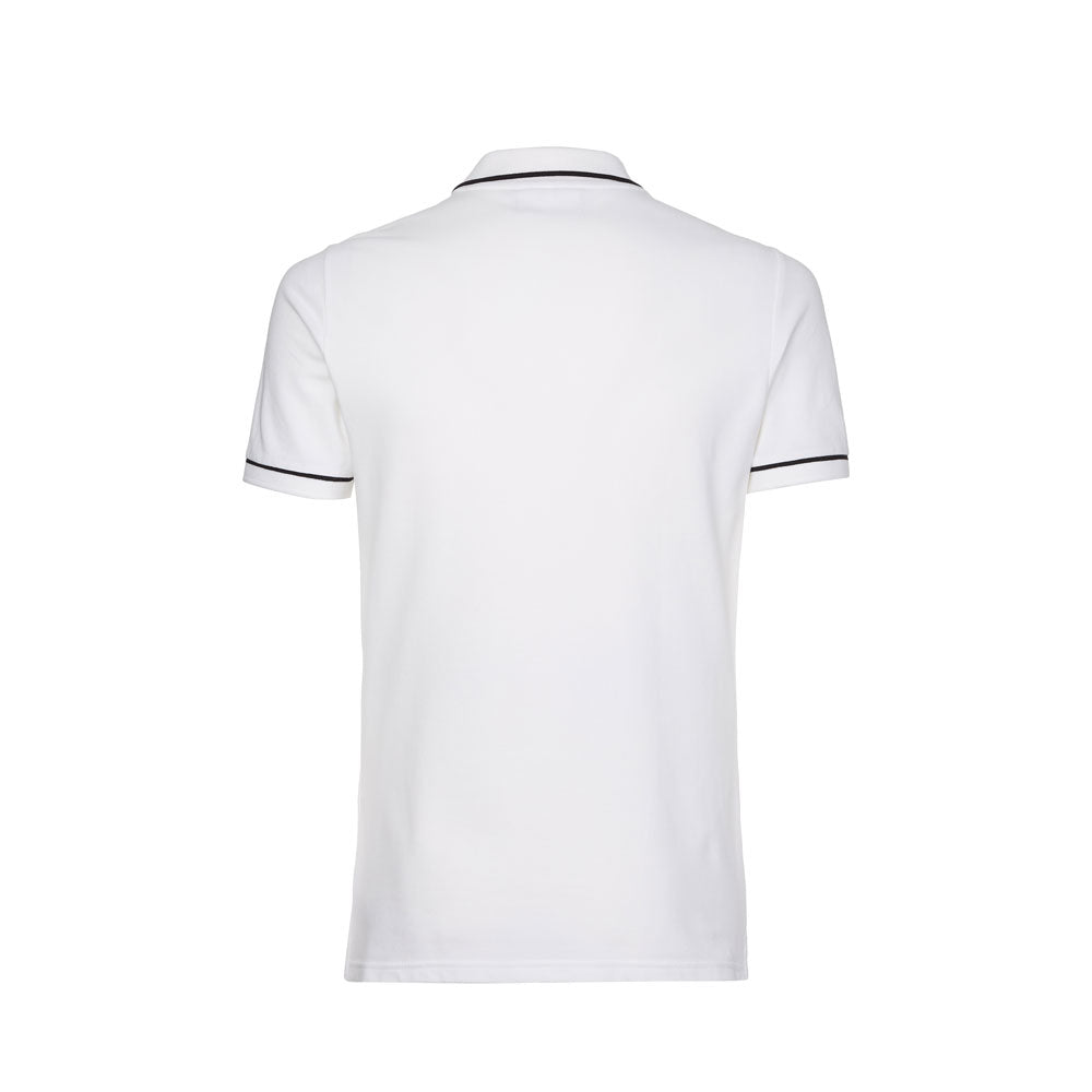 Tipping Slim Fit Polo Cotton Shirt - White