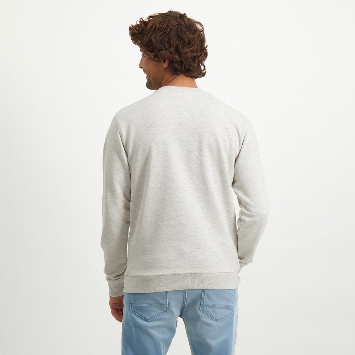 Benny Cotton Sweat Top - Light Grey