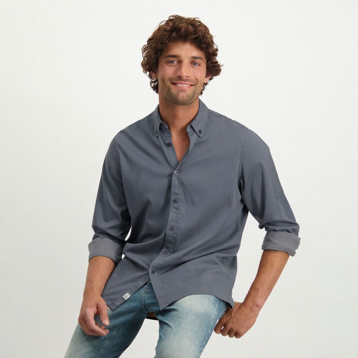 Denley Shirt Long Sleeve Shirt - Navy