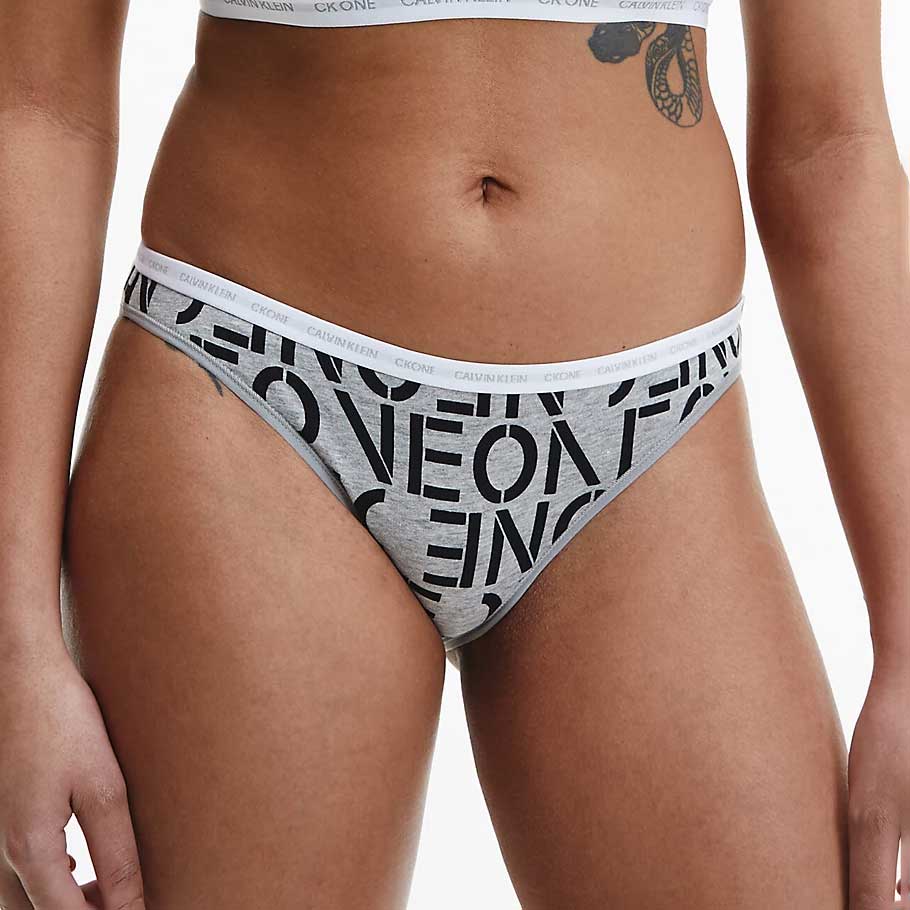 2 Pack CK One Bikini Briefs - White Grey