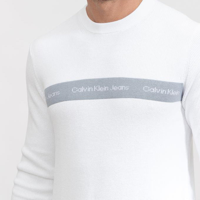 Contrast Logo Lw Sweater- White