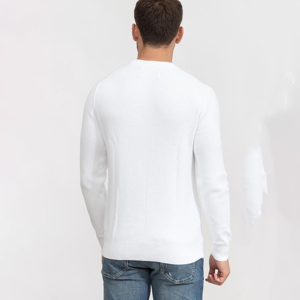 Contrast Logo Lw Sweater- White