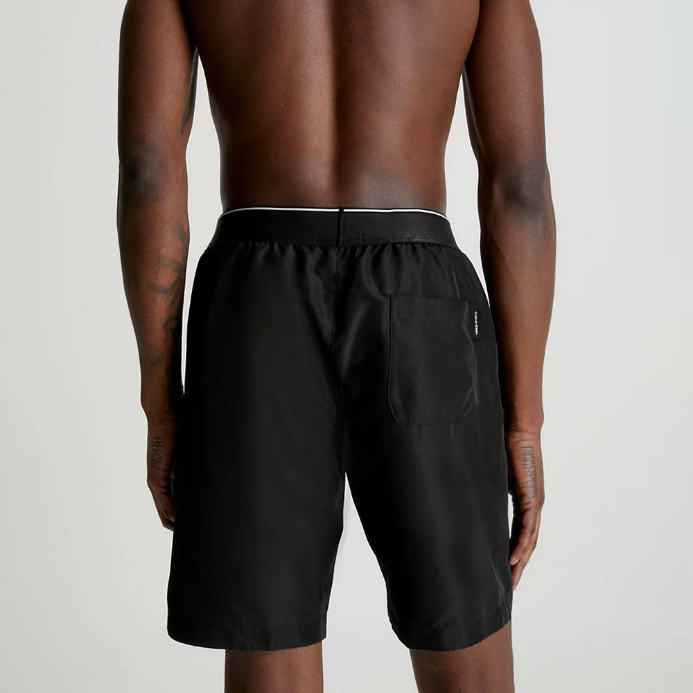 Long Waistband Swim Short - Black