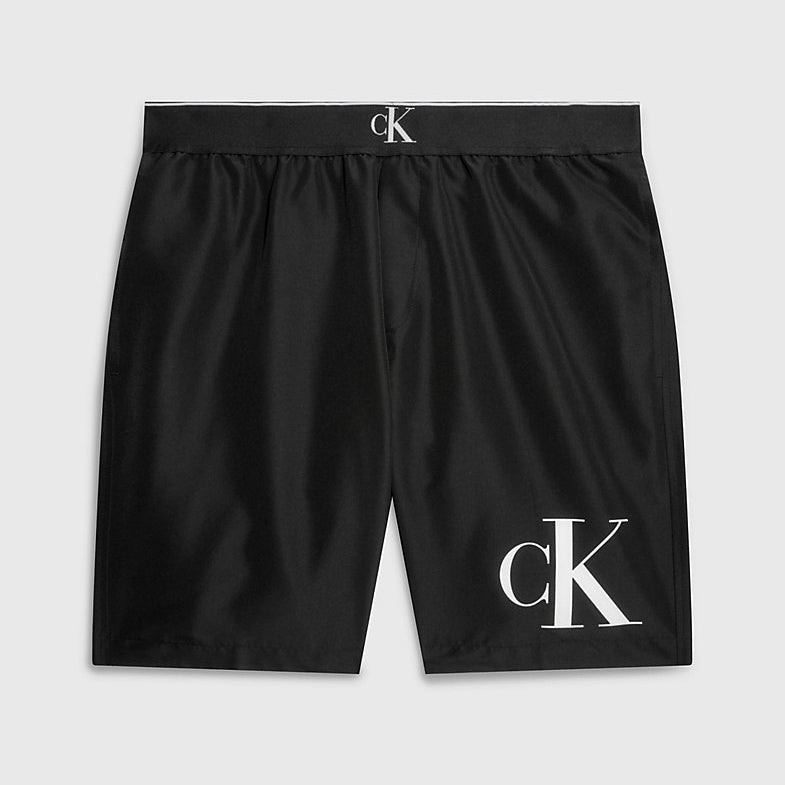 Long Waistband Swim Short - Black