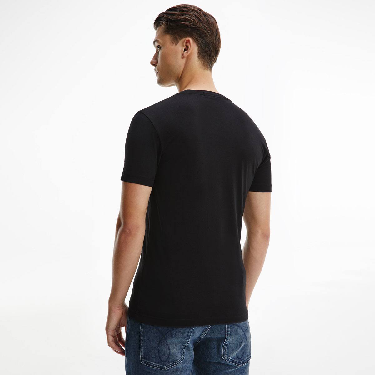 Spliced CK Center Chest T-Shirt Black