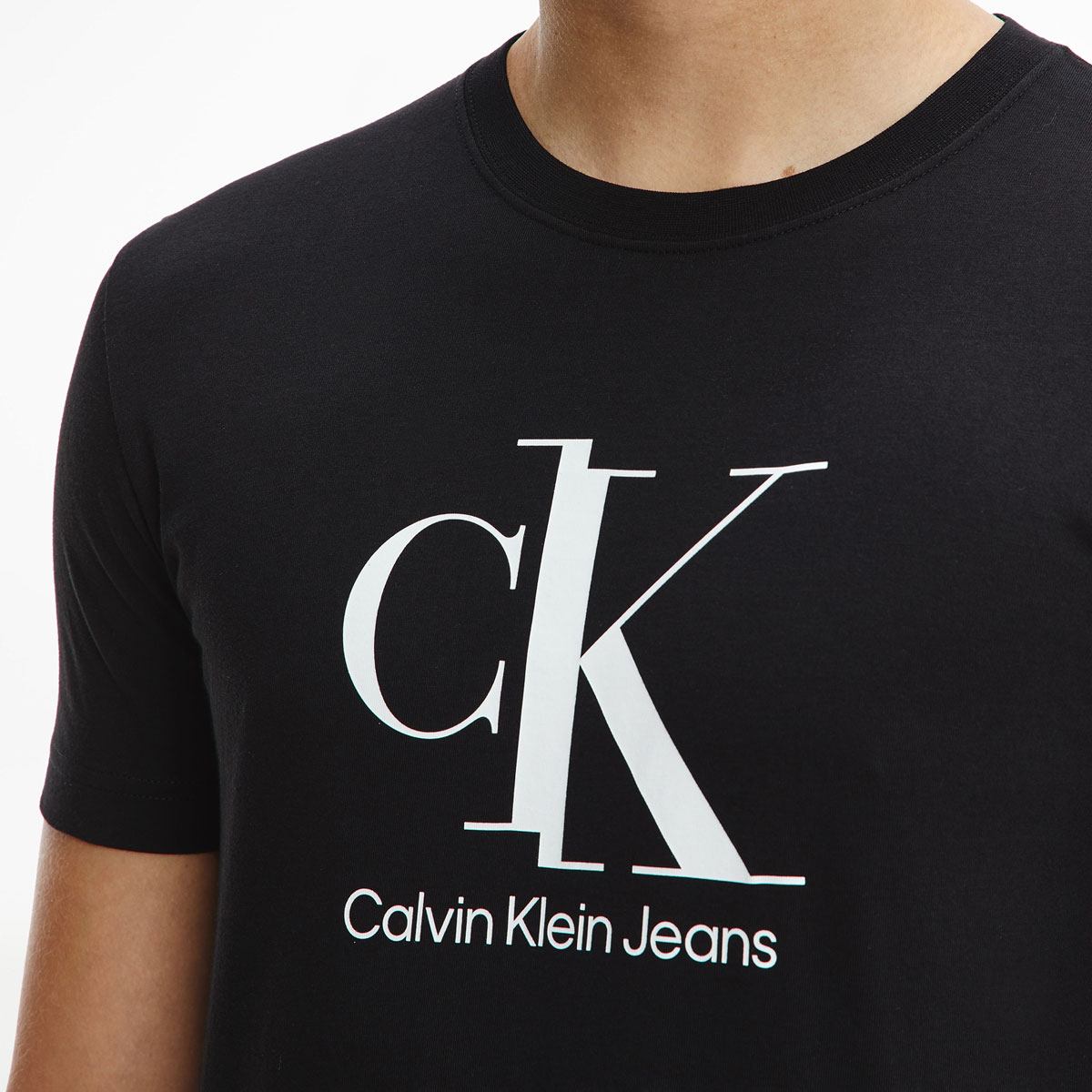 Spliced CK Center Chest T-Shirt Black